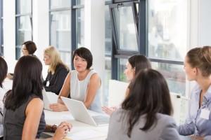 Women around CR table